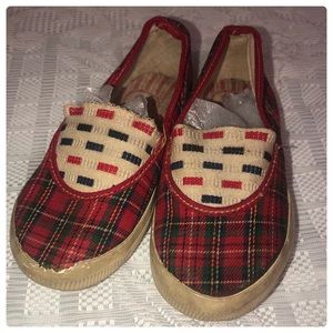 Vintage little girls plaid tennies